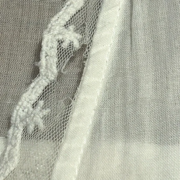 Free People Luna White Lace Sheer Blouse - Picture 9 of 12